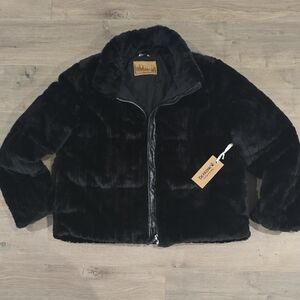 BearPaw Midnight Faux Fur Coat